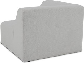 Modul pentru canapea alb cu tapițerie din stofă bouclé (cu colț variabil) Roxy – Scandic