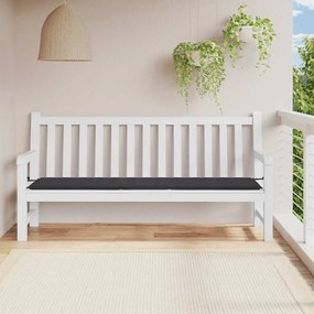 vidaXL Pernă de bancă de grădină, negru, 200x50x4 cm, textil oxford