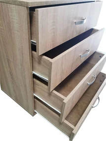 Comoda Como 2  70x43x76 cm Alb lucios
