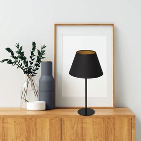 Lampă de masă ARDEN 1xE27/60W/230V d. 30 cm neagră/aurie