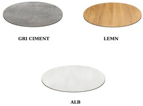 BLAT MASA MELAMINAT ROTUND -HORECA- - GRI CIMENT - diametru 80 cm