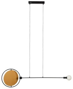 Lustră galben ocru/neagră LED cu intensitate reglabilă Sirius – Zuiver