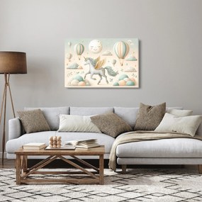 Tablou - Unicorn fericit (90x60 cm)