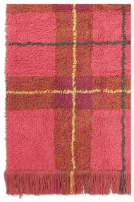 Covor roșu lavabil, țesut manual din bumbac 140x190 cm Tartan Vintage Red – Lorena Canals