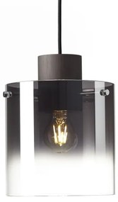 Brilliant - Pendul BETH pe cablu 3xE27/60W/230V negru/fumuriu