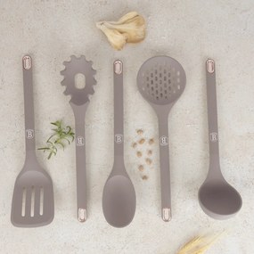 Set 5 ustensile bucatarie cu suport Taupe Berlinger Haus BH 8618