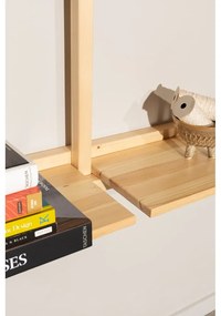 Bibliotecă de perete în culoare naturală din lemn de pin 192x127 cm Groove – Karup Design