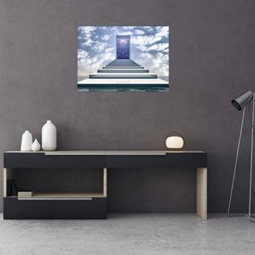 Tablou pe sticlă - Călătorie într-o altă dimensiune (70x50 cm)