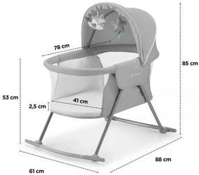 Pătuț 3 în 1 LOVI gri KINDERKRAFT