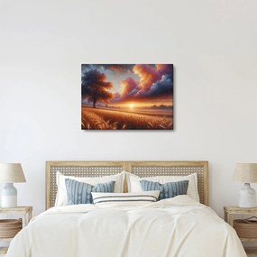 Tablou – Apus de soare pe câmp (70x50 cm)