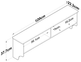 Cuier P2 Alb 120x37.2x22.2 cm