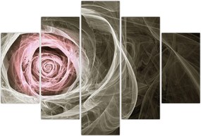 Tablou - Abstract trandafir roz deschis roz (150x105 cm)