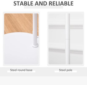 Lampadar cu abajur, baza rotunda, Lampa de sol, Iluminatie casa Mobila casa Metal, 25x27x165 cm, Alb/Crem HOMCOM | Aosom RO