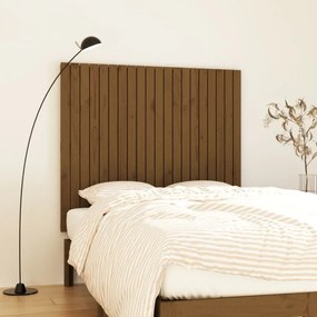 824941 vidaXL Tăblie de pat pentru perete, maro miere 127,5x3x110 cm lemn pin