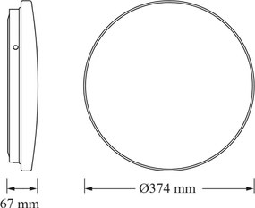 Osram - Plafonieră LED ROUND, 24W/230V, diametru 37 cm