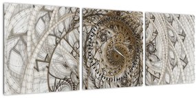 Tablou artei ornamentale (cu ceas) (90x30 cm)