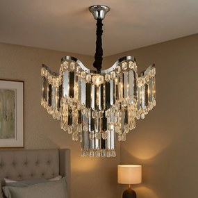 Candelabru Modern Ø450 mm, 7 Becuri E27, Design Elegant – Model 78012-450 CH