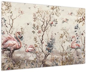 Tablou - Desen de flamingo (90x60 cm)