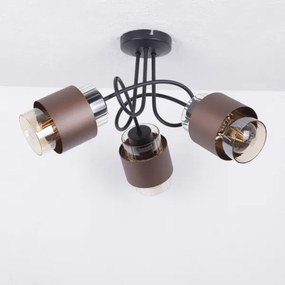 Globo 15560-3DC - Plafonier aplicat MILLEY 3xE27/40W/230V negru/bronz