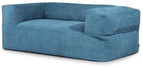Fotoliu bean bag albastru cu tapițerie din catifea reiată Sofa MooG – SLOWDOWN