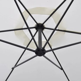 Umbrela de soare suspendata, 3 m Alb nisipiu Alb