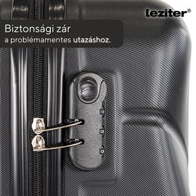 TraveLux Max II gurulós bőrönd szett fekete