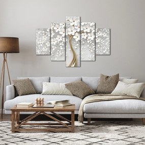 Tablou cu copac alb cu flori (150x105 cm)