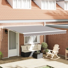 vidaXL Cortina Retractabilă Gri deschis 400 × 300 cm Poliester