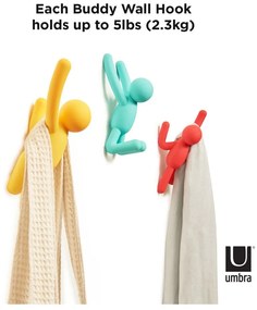 Cârlige 3 buc. de montat pe perete Buddy – Umbra