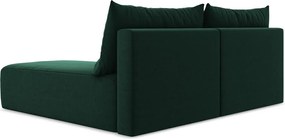 Colțar verde închis extensibil/cu spațiu de depozitare cu tapițerie din catifea (cu colț pe partea dreaptă/cu șezlong) Kalena – Makamii