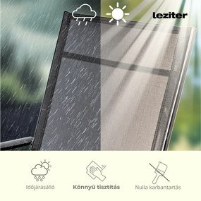 Scaun de grădină pliabil Lugo cu cadru metalic, negru