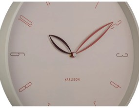 Karlsson 6012WG design ceas de perete bej, diametru 40 cm