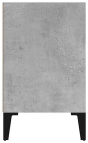 Noptiere cu picioare din metal, 2 buc, gri beton, 40x30x50 cm 2, Gri beton