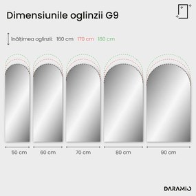 Oglindă atipică cu iluminare LED G9