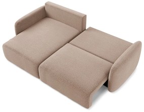 Colțar maro deschis extensibil/cu spațiu de depozitare (cu colț pe partea stângă) Kalena – Makamii