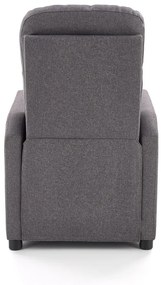 Fotoliu recliner Felipe stofa gri H103 cm