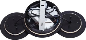 Lampă de perete modernă neagră, incl. LED, cu 3 trepte de intensitate și 3 lumini - Sunrise