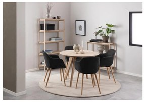 Masă de dining rotundă cu blat cu aspect de lemn de stejar ø 100 cm Townsville – Actona