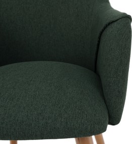 Fotoliu design, verde / fag, PETRUS