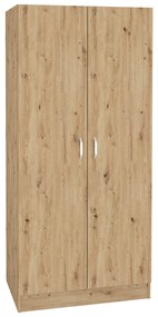 Dulap Remi, 2 Usi, Stejar Artisan, 80 x 51 x 170 cm