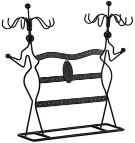 Stativ de design pentru bijuterii, negru metalic