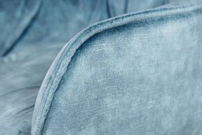 Set 2 scaune de bar Milano catifea albastru petrol