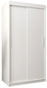 Dulap de haine 100 cm Toki (alb mat + alb mat). 1064789