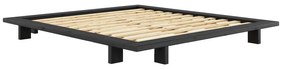 Pat dublu negru din lemn de pin cu grilă 180x200 cm Japan - Karup Design