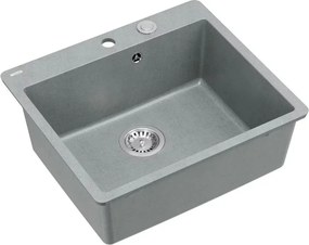 Chiuveta compozit Quadron Unique Morgan 110 gri - inox 57x50 cm