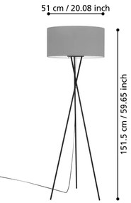 Lampadar FONDACHELLI 1xE27/60W/230V Eglo 900187