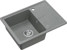 Chiuveta compozit incastrata Quadron Pop Tony 116 gri 60x45 cm