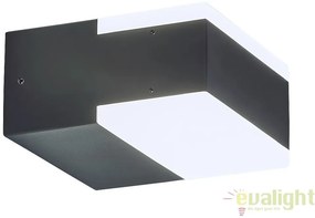 Aplica de perete moderna LED cu protectie IP54, finisaj antracit gri, Bona 8060 RX