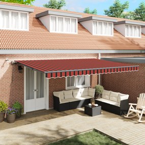 vidaXL Cortina Retractabilă portocaliu și maro 500 × 300 cm țesătură
