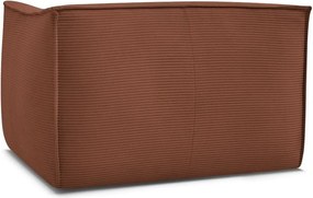 Fotoliu portocaliu cu tapițerie din catifea reiată Giorgia – Bobochic Paris